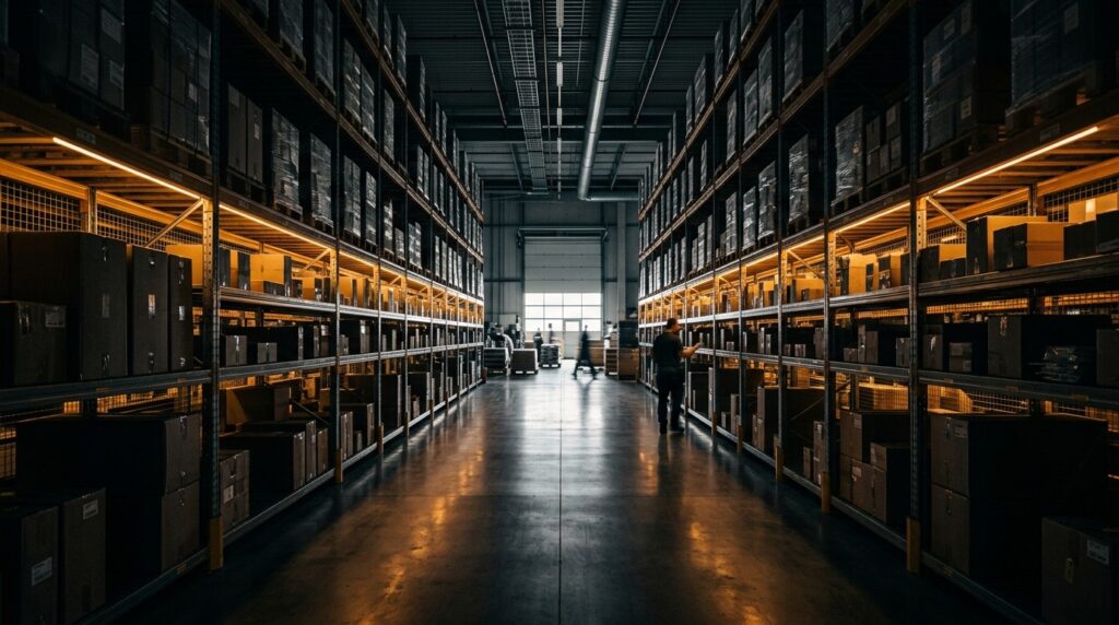 The Ultimate Comparison of WMS Partners: Extensiv vs. PULPO WMS - warehouse scene