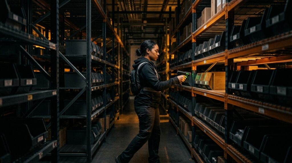 Knowing Warehouse Picking Time Standards - warehouse scene
